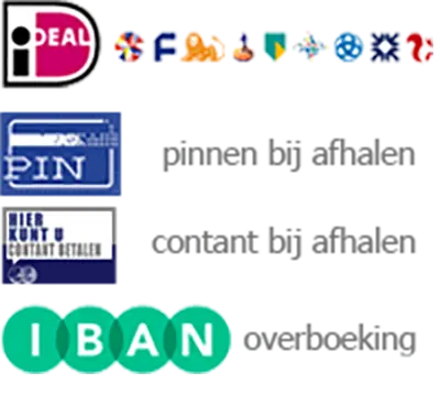 Betaalmethoden: iDEAL, PIN, contant en overboeking