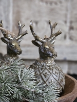 Golden Deer Globe – Kerstbal met Hertenkop