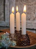 Pine Shine – Glazen licht bruine Kandelaar in Dennenappelvorm