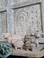 Decoratief Beeldje Schotse Hooglander &ndash; licht bruin groot