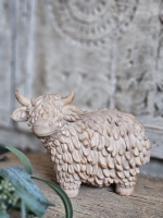 Decoratief Beeldje Schotse Hooglander &ndash; licht bruin groot