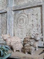 Decoratief Beeldje Schotse Hooglander &ndash; licht bruin klein