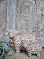 Decoratief Beeldje Schotse Hooglander &ndash; licht bruin klein