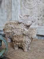 Decoratief Beeldje Schotse Hooglander &ndash; donker bruin klein