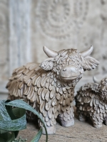 Decoratief Beeldje Schotse Hooglander &ndash; donker bruin groot