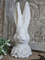 Decoratief Konijnenhoofd met Bloemenkraag