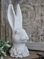 Decoratief Konijnenhoofd met Bloemenkraag