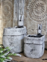 Konijnen Plantenpot Groot &ndash; Grijs Rustic