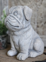 Rustiek honden Beeldje &ndash; Beton Decoratie
