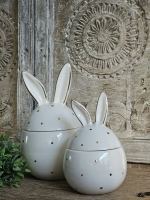 Bunny Dots &ndash; Decoratieve Voorraadpot Konijn Groot