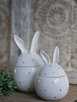 Bunny Dots &ndash; Decoratieve Voorraadpot Konijn Groot