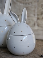 Bunny Dots &ndash; Decoratieve Voorraadpot Konijn Klein
