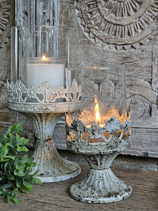 Crownlight &ndash; Kandelaar met Glazen Windlicht Klein