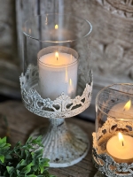 Crownlight &ndash; Kandelaar met Glazen Windlicht Groot