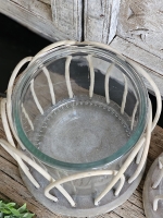 Rustic Light &ndash; Windlicht met Rotan Groot