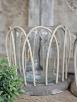 Rustic Light &ndash; Windlicht met Rotan Groot