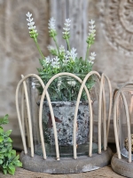 Rustic Light &ndash; Windlicht met Rotan Groot