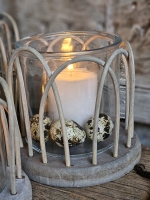 Rustic Light &ndash; Windlicht met Rotan Middel