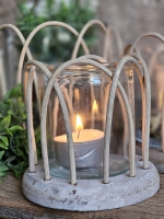 Rustic Light &ndash; Windlicht met Rotan Klein