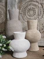 Soft Stone &ndash; Ronde Vaas in Mat Wit