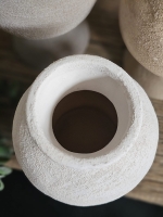 Soft Stone &ndash; Ronde Vaas in Mat Wit