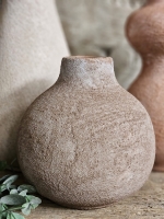 Earth Sphere &ndash; Ronde Vaas in Warm Aardebruin
