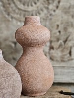 Terracotta Flow &ndash; Organische Vaas in Warm Zandrood