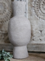 Stone Balance &ndash; Ronde Vaas in Zachtgrijs