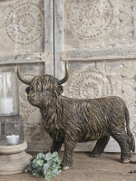 Beeldje Schotse hooglander groot bruin