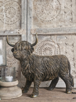 Beeldje Schotse hooglander groot bruin
