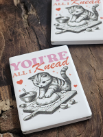 Keramisch magneetje You're All I Knead kat