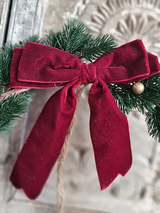 Kerstkrans met Rode Strik
