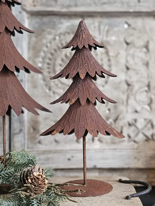 Metalen Kerstboom Roestlook Middel